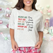 Load image into Gallery viewer, Wholesale Believe Like Mary Graphic Tee - Ash Tee
