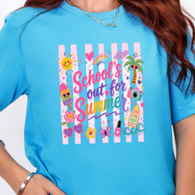 Load image into Gallery viewer, Wholesale Schools Out For Summer Graphic Tee - Heather Aqua Tee
