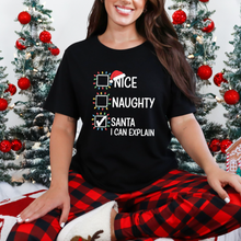 Load image into Gallery viewer, Wholesale Santa I Can Explain Graphic Tee - Black Tee
