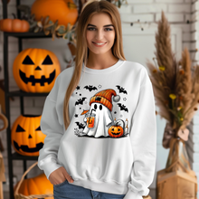 Load image into Gallery viewer, Wholesale Spooky Ghost Coffee - Grey Sweatshirt
