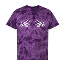 Load image into Gallery viewer, Wholesale Skeleton Hands Graphic Tee - Purple Crystal Tee

