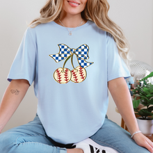 Load image into Gallery viewer, Wholesale Retro Baseball Cherries - White Tee
