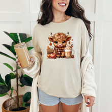 Load image into Gallery viewer, Wholesale Highland Cow Cocoa Graphic Tee - Natural Tee
