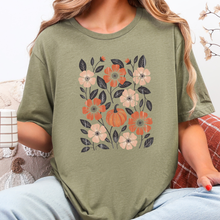 Load image into Gallery viewer, Wholesale Boho Floral Fall Graphic Tee - Heather Olive
