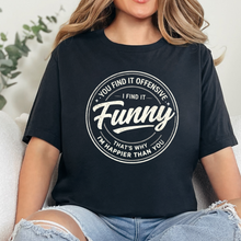 Load image into Gallery viewer, Wholesale You Find It Offensive Graphic Tee - Heather Black
