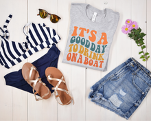 Load image into Gallery viewer, Wholesale Drink on a boat Graphic Tee - Grey Tee
