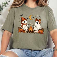 Load image into Gallery viewer, Wholesale Camping Ghosts Graphic Tee - Heather Olive
