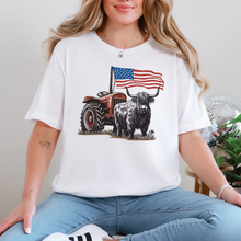 Load image into Gallery viewer, Wholesale Western Highland  Cow Graphic Tee - White Tee

