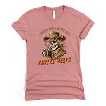 Load image into Gallery viewer, Wholesale Coffee I hate everyone Graphic Tee - Mauve Tee
