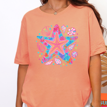 Load image into Gallery viewer, Wholesale Preppy Starfish Graphic Tee - Sunset Tee
