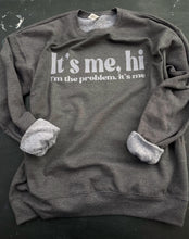 Load image into Gallery viewer, Wholesale It's me, hi Graphic Tee - Heather Charcoal Grey Sweatshirt
