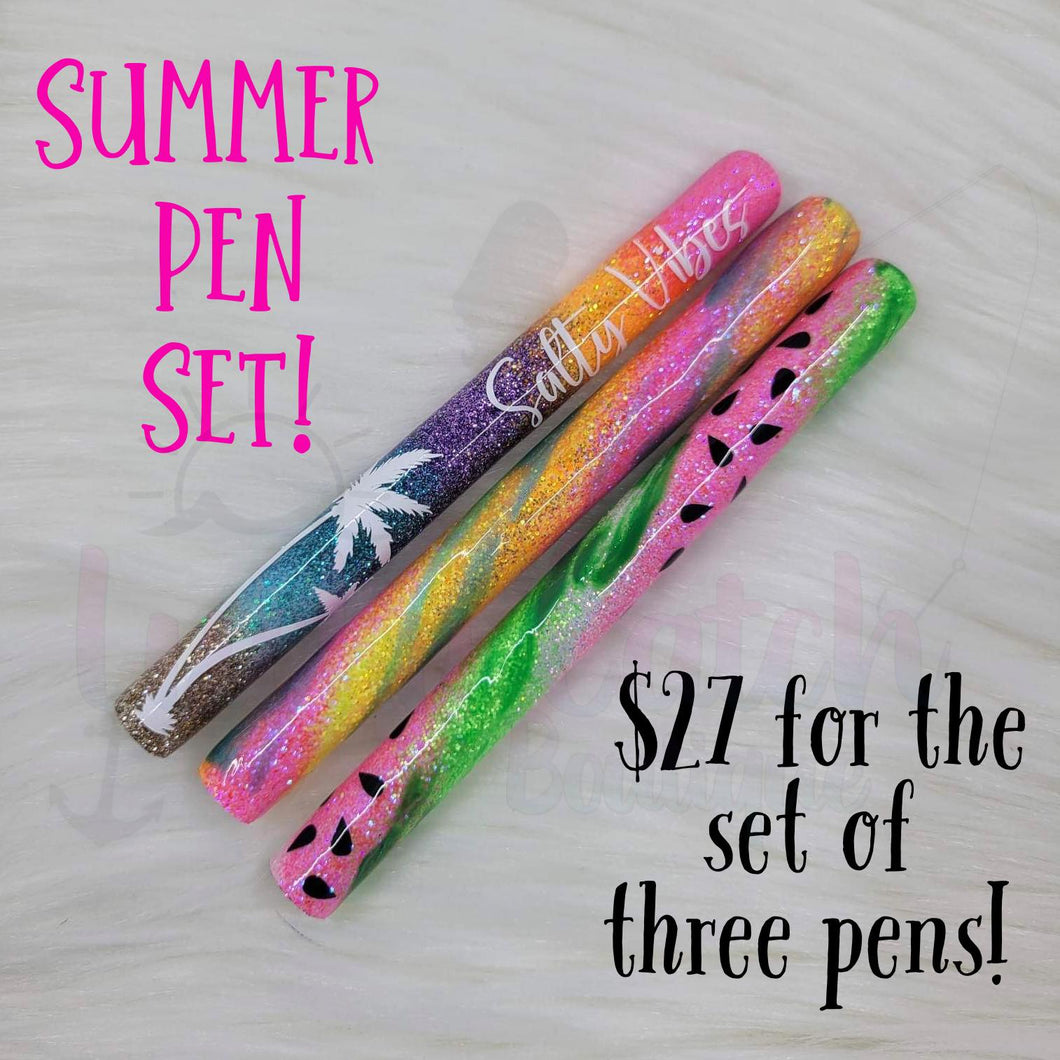 Summer Pen Set - 3 Pack