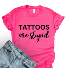 Load image into Gallery viewer, Wholesale Tattoos are Stupid Graphic Tee - Sand
