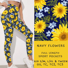 Load image into Gallery viewer, Ready To Ship - Navy Flowers
