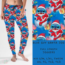 Load image into Gallery viewer, Ready To Ship - Blue Guy Santa Leggings
