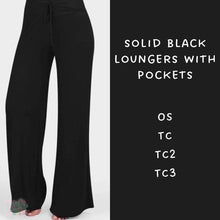 Load image into Gallery viewer, Ready To Ship - Solid Black Loungers
