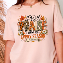Load image into Gallery viewer, Wholesale Praise Him Every Season FALL Graphic Tee - Peach
