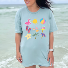 Load image into Gallery viewer, Wholesale All things summer Graphic Tee - Dusty Blue Tee

