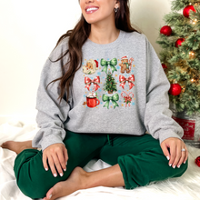 Load image into Gallery viewer, Wholesale Vintage Christmas Coquette - Grey Sweatshirt
