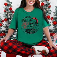 Load image into Gallery viewer, Wholesale Dead Inside But Jolly AF Graphic Tee - Kelly Tee
