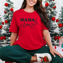 Load image into Gallery viewer, Wholesale Mama Claus Black Graphic Tee - Red Tee
