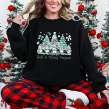 Load image into Gallery viewer, Wholesale Merry Penguin Sweatshirt - Black Sweatshirt
