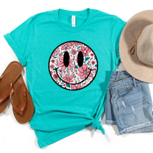 Load image into Gallery viewer, Wholesale Happy Summer Flowers Graphic Tee - Heather Mauve Tee

