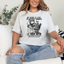 Load image into Gallery viewer, Wholesale 19 Tabs Open Graphic Tee - Ash Tee
