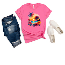 Load image into Gallery viewer, Wholesale Summar Vacation Palm Tree Graphic Tee - Charity Pink Tee
