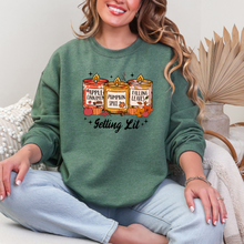 Load image into Gallery viewer, Wholesale Getting Lit Candles Graphic Tee or Sweatshirt - Heather Dark Green Sweatshirt
