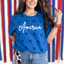 Load image into Gallery viewer, Wholesale America Star Graphic Tee - Red Star Tee
