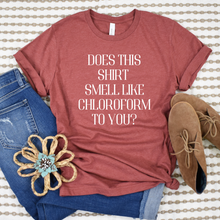 Load image into Gallery viewer, Wholesale Smell like Chloroform Graphic Tee - Heather Clay Tee
