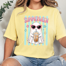 Load image into Gallery viewer, Wholesale Preppy Summerween Ghost Graphic Tee - Heather French Vanilla
