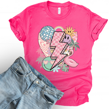 Load image into Gallery viewer, Wholesale Retro Summer Graphic Tee - Fuchsia Tee
