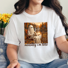 Load image into Gallery viewer, Wholesale Fall Mentally I'm Here Graphic Tee - White

