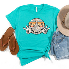 Load image into Gallery viewer, Wholesale Leopard Summer Graphic Tee - Teal Tee
