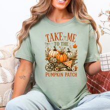 Load image into Gallery viewer, Wholesale Take Me To The Pumpkin Patch Graphic Tee - Sage
