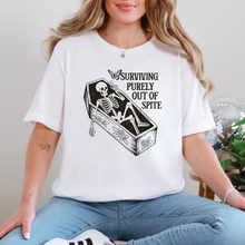 Load image into Gallery viewer, Wholesale Surviving Out of Spite Graphic Tee - White Tee
