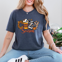 Load image into Gallery viewer, Wholesale Cozy Season Cow Graphic Tee - Heather Navy Tee
