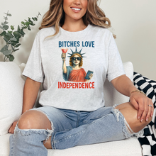 Load image into Gallery viewer, Wholesale Bitches Love Independence Graphic Tee - Ash Tee
