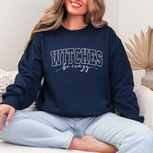 Load image into Gallery viewer, Wholesale Witches Be Crazy Sweatshirt - Navy Sweatshirt
