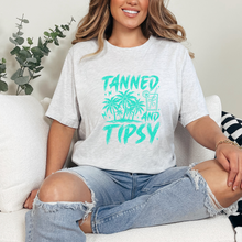 Load image into Gallery viewer, Wholesale Tanned and Tipsy Graphic Tee - Black Tee
