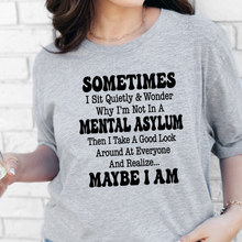 Load image into Gallery viewer, Wholesale Not In A Mental Asylum Graphic Tee - Grey
