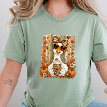 Load image into Gallery viewer, Wholesale Preppy Fall Goose Graphic Tee - Sage
