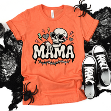 Load image into Gallery viewer, Wholesale Funny Halloween Mama Graphic Tee - Heather Orange Tee
