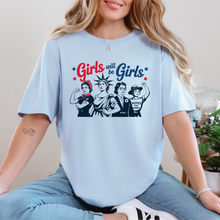 Load image into Gallery viewer, Wholesale Girls will be Girls Graphic Tee - Baby Blue Tee
