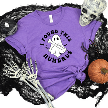 Load image into Gallery viewer, Wholesale I found this Humerus Graphic Tee - Heather Team Purple Tee
