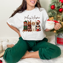 Load image into Gallery viewer, Wholesale Merry Woofmas Dogs Graphic Tee - Ash Tee
