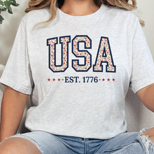 Load image into Gallery viewer, Wholesale Floral USA Graphic Tee - Ash Tee
