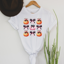 Load image into Gallery viewer, Wholesale Pumpkin Coquette Graphic Tee - White Tee
